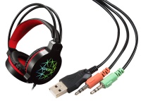 Snopy SN-GX7 CRAZY Siyah USB Ledli Mikrofonlu Oyuncu Kulaklığı